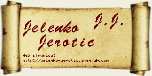 Jelenko Jerotić vizit kartica